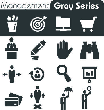 gray series social icons vector set