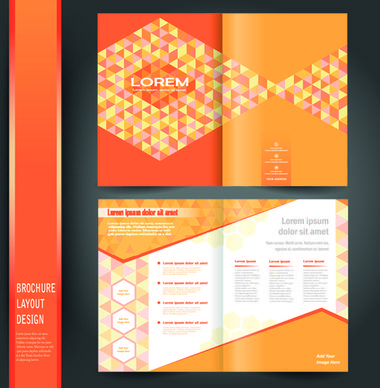 business brochure cover layout design vector