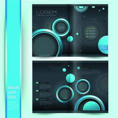 business brochure cover layout design vector