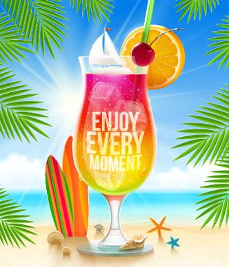 refreshing summer time vector background