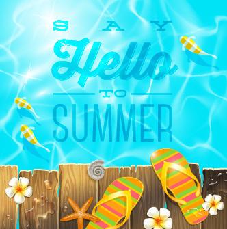 refreshing summer time vector background