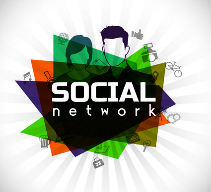 social network and people idea business background