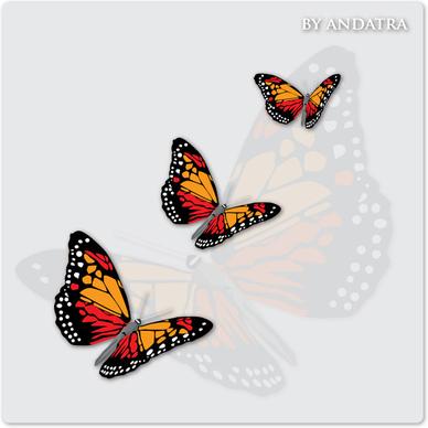 charming butterflies with butterfly background vector graphics