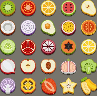 set of best food icons vectors graphics