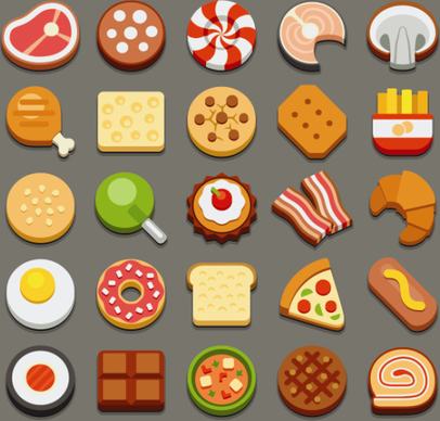 set of best food icons vectors graphics