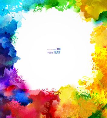 multicolor watercolor splash background illustration vector