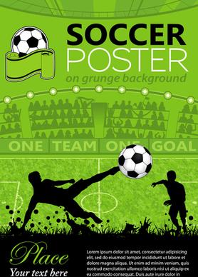 delicate soccer poster background vector graphics