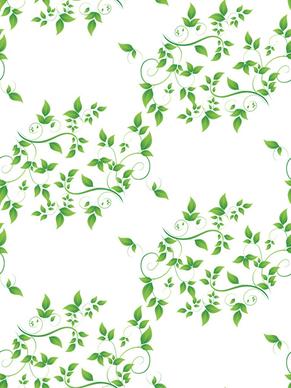 elegant green leaves seamless pattern vector