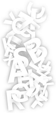 white paper alphabet background vector