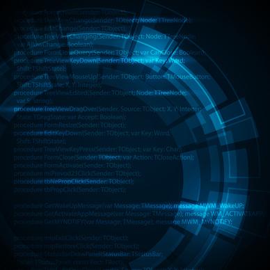 concept dark blue technical vector background