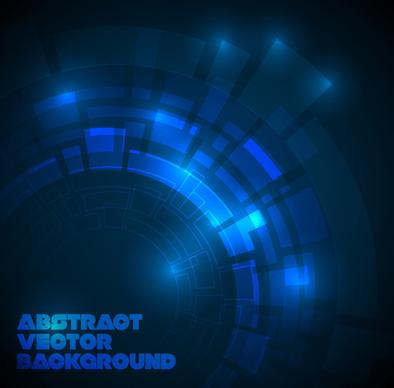 concept dark blue technical vector background