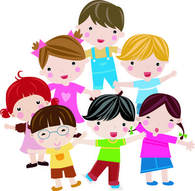 creative cute kids vector