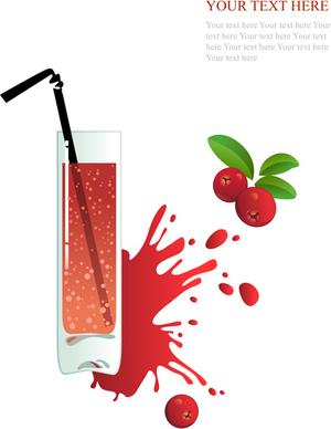 creative drinks and glass cup background vector