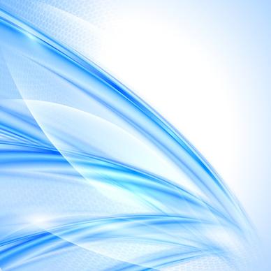 shiny blue wave abstract background vector