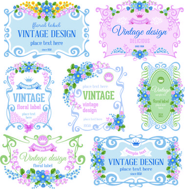 elegant frame vintage design vector