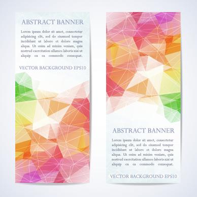 abstract geometric shapes vertical banners vector