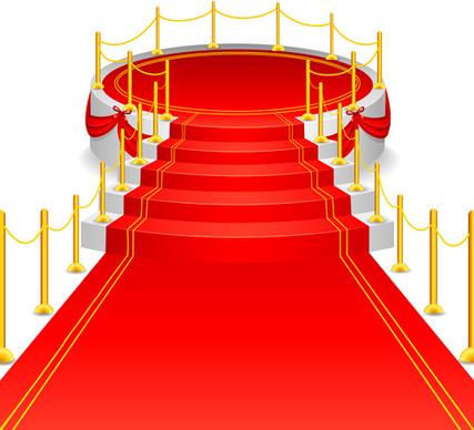 celebration red carpet background vector