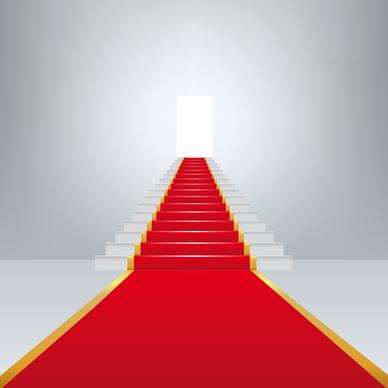 celebration red carpet background vector