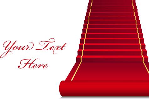 celebration red carpet background vector