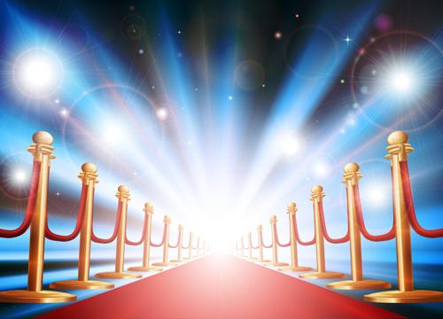 celebration red carpet background vector