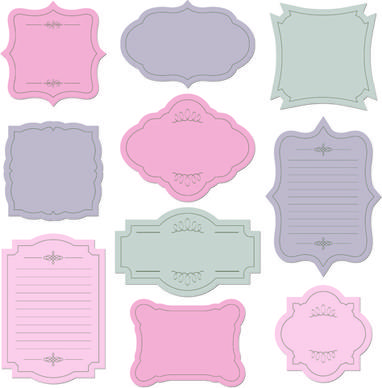 elegant vintage frames design vector