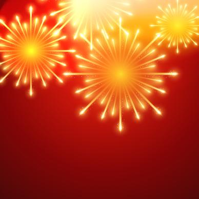 beautiful holiday fireworks vector background