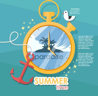 summer travel time creative background graphics