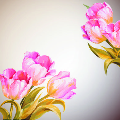 hand drawn watercolor flower background