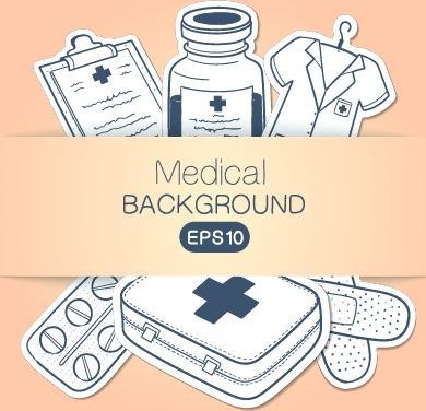 creative medical elements background vector grahpics