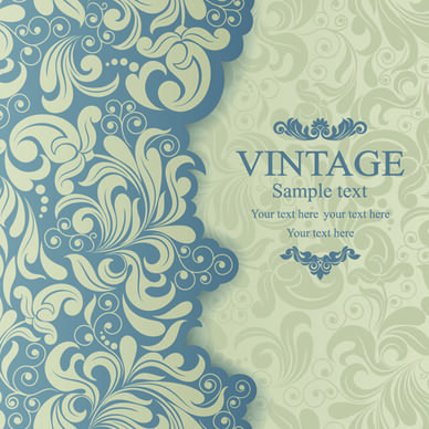 elegant invitations vintage style design vector