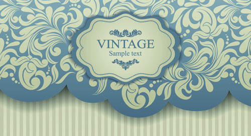 elegant invitations vintage style design vector