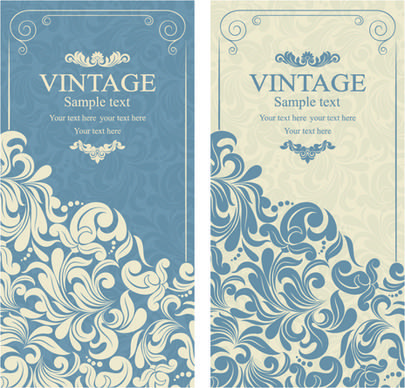 elegant invitations vintage style design vector