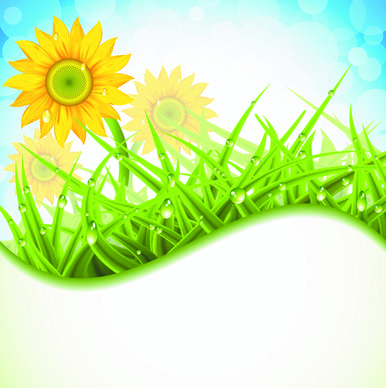 brilliant spring natural vector background