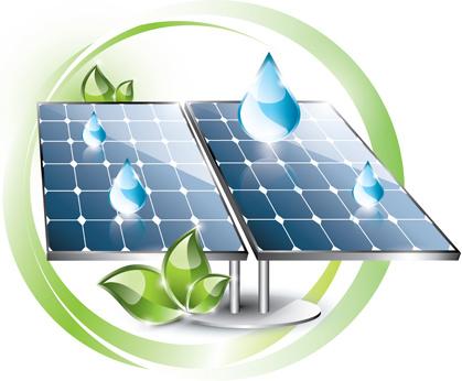 ecology solar panel creative vector