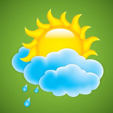 cartoon summer sun vector background