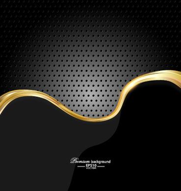 dark style metal wave background vector set