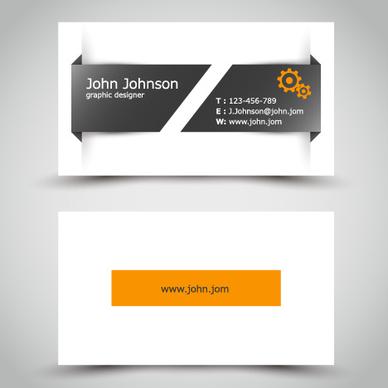 yellow style business cards anyway surface template vector