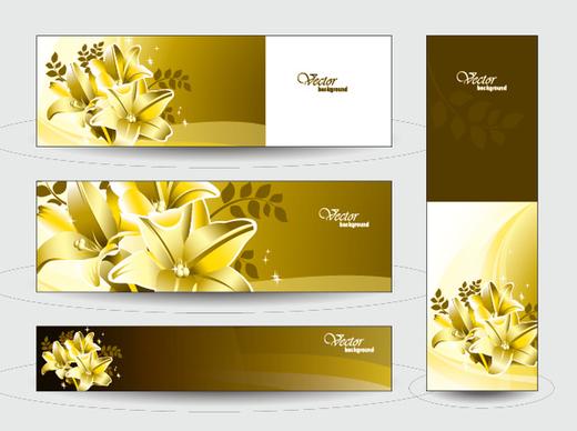 elegant web banner design vector