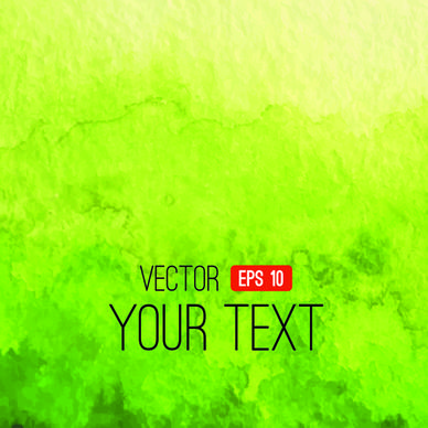 green watercolor grunge backgrounds vector