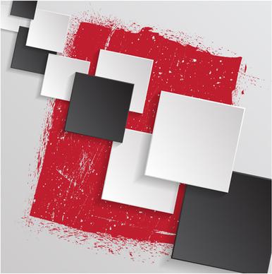 3d square abstract background vector