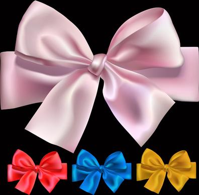 creative bow design vector set