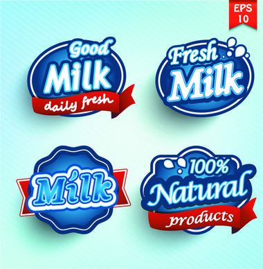 different labels stickers creative vector set