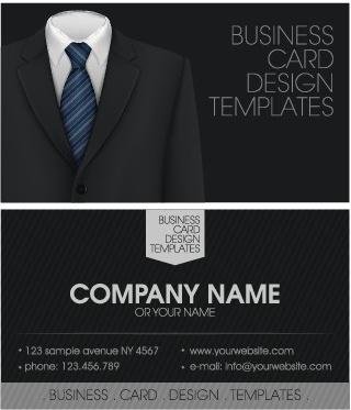 creative suit with business cards vector set