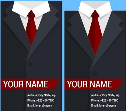 creative suit with business cards vector set