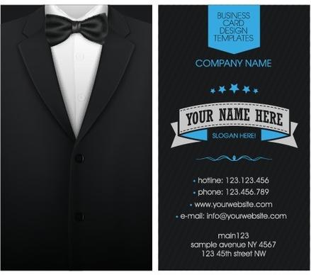 creative suit with business cards vector set