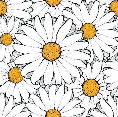 beautiful flowers seamless pattern art vector