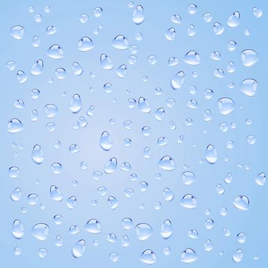 transparent water drops design background vector