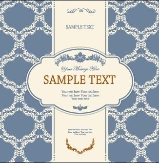 vintage frame with ornate background vector