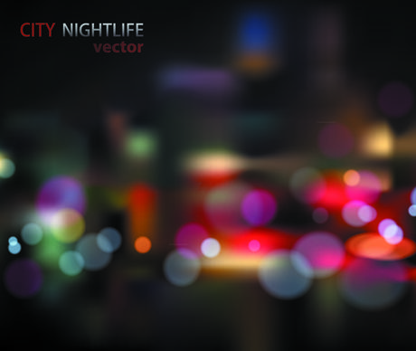 blurred city night vector background