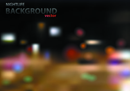 blurred city night vector background